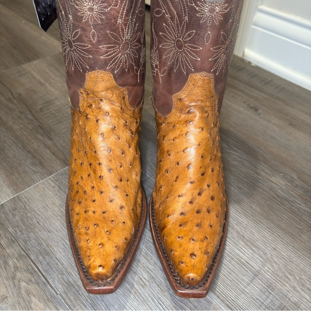 Shyanne Daisie Exotic Ostrich Full Quill Western Cowboy Boots - Picture 6 of 13
